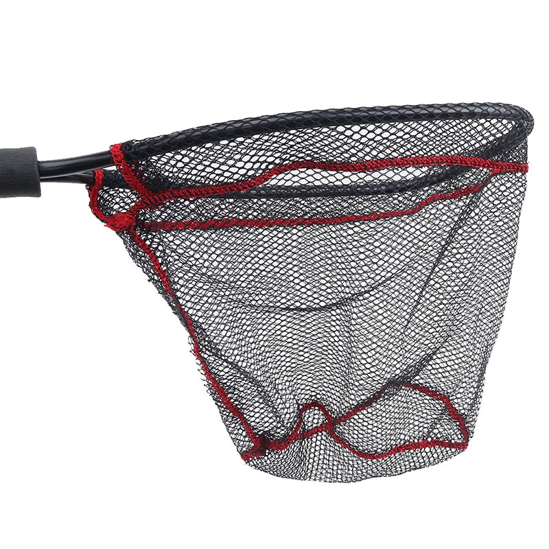 Aluminum Alloy 80cm Retractable Fishing Net Telescoping Foldable Landing Net Pole Folding Landing Net For Fly Fishing