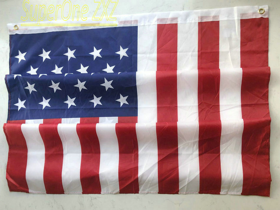 free shipping 60x90cm 90x150cm USA Flag Double Sided Printed Polyester American Grommets USA Flag outdoor interior decoration