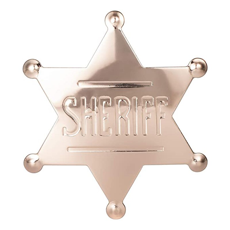 Western Adult Deputy Sheriff Star Badge Costume Pin Brooches,Carnival Party Gifts Toy for Halloween Cowboy Honor School Kids