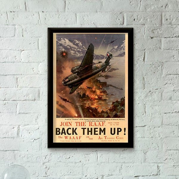 WWII Propaganda Poster Prints World War II Aircraft Bomber Vintage Picture Military Wall Art Canvas Painting Home Room Decor