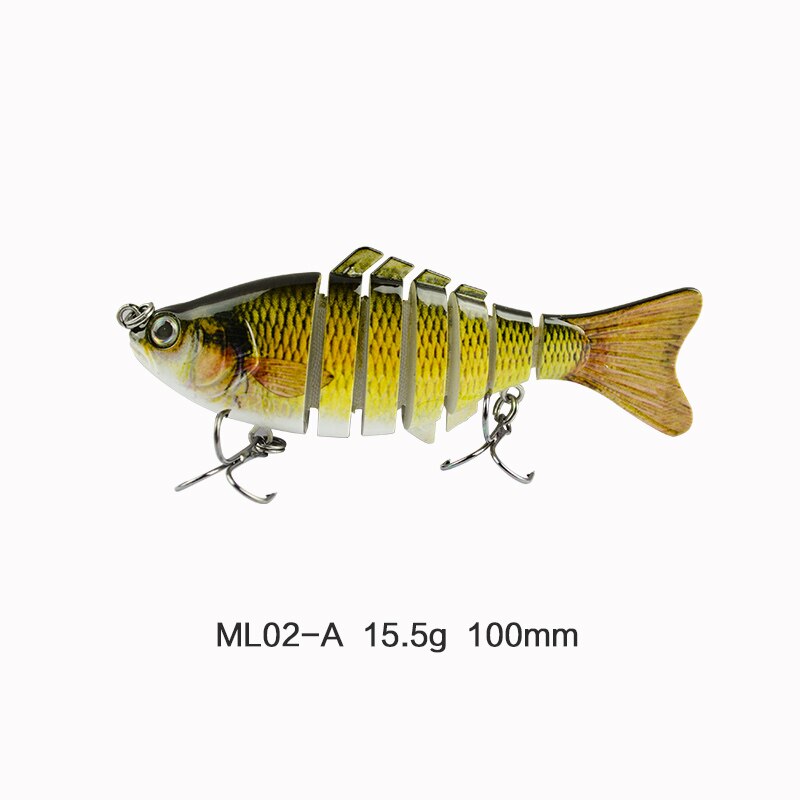 Agoie Multi Jointed 10cm/18g Wobbler  6 Segments Swimbait Artificial Fishing Lure Lifelike Crankbaits Hard Bait Fishing Tools