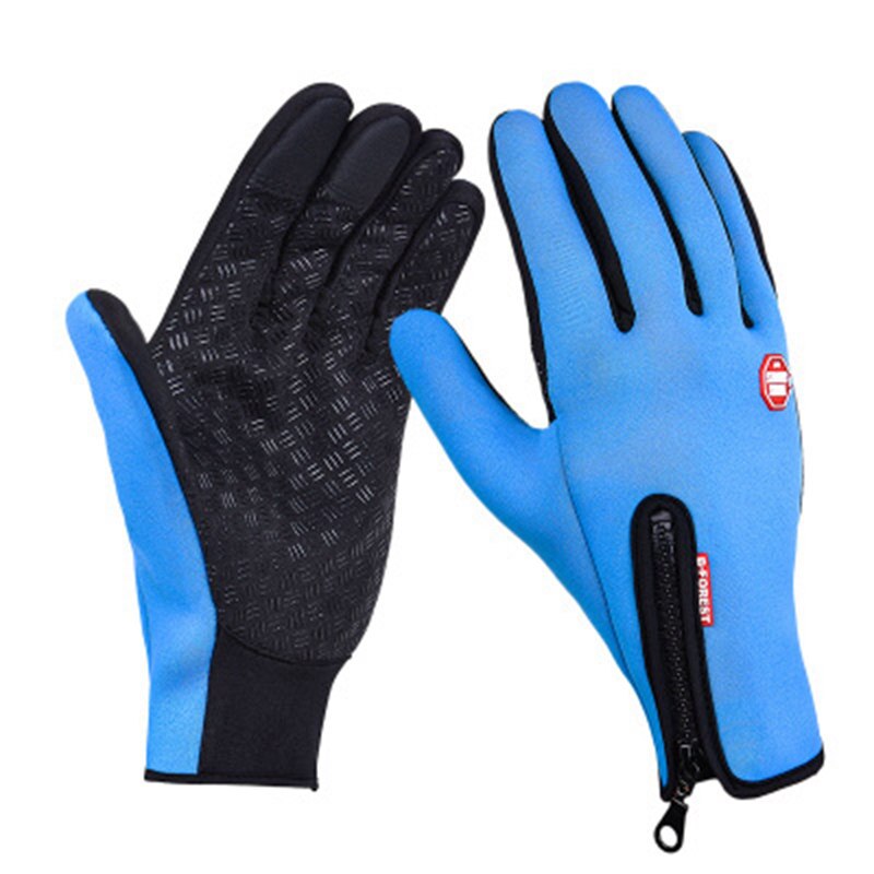 1 Pairs Gloves Anti Slip Windproof Thermal Warm Touchscreen Glove Breathable Tactico Winter Men Women Black Zipper Gloves