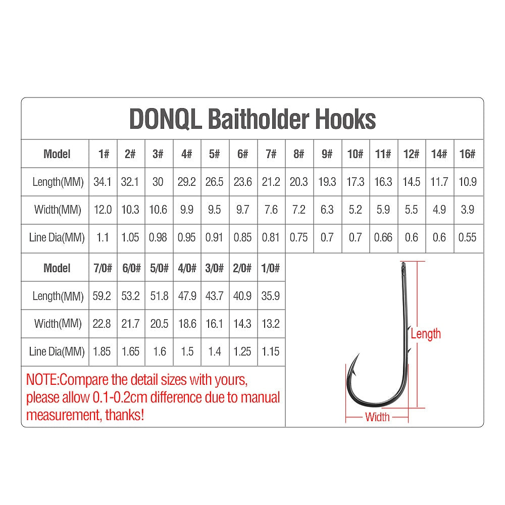 DONQL 50pcs/box Carbon Steel Fishing Hooks Sea Worm Carp Single Circle Barbed Hook Set Fly Fishing Accessories Tackle Fishhook