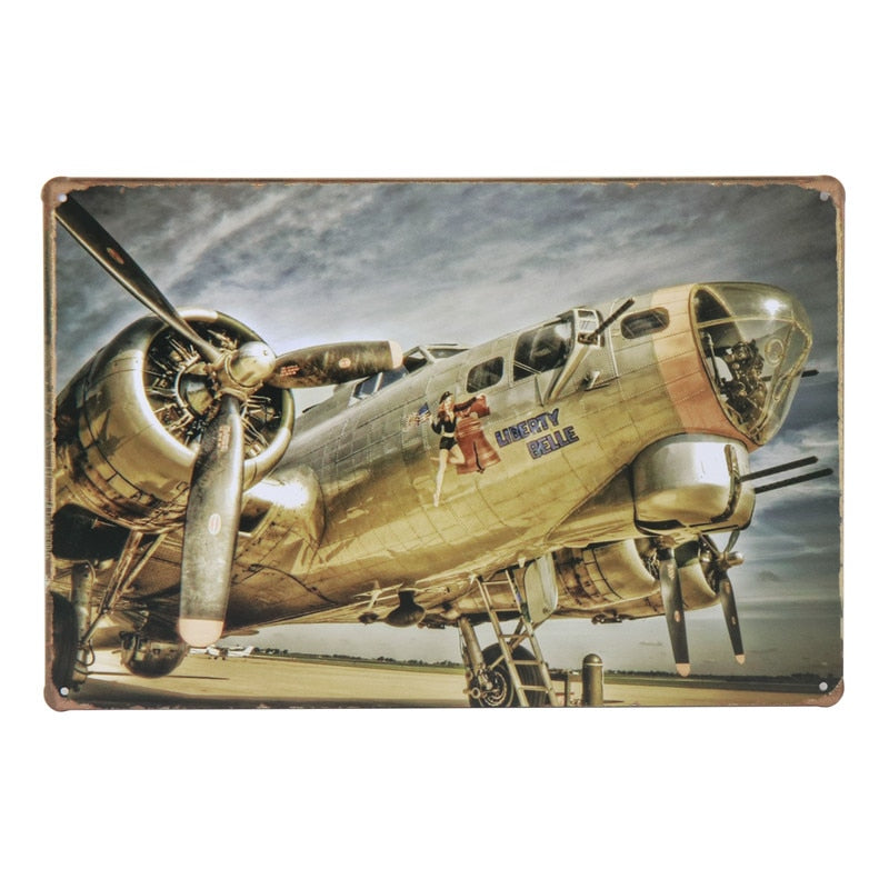Plane Car Motorcycle Army Art Painting Decoration Vintage Tin Sign Plate Poster Home Decor For Bar Pub Cafe Metal Iron Plaques