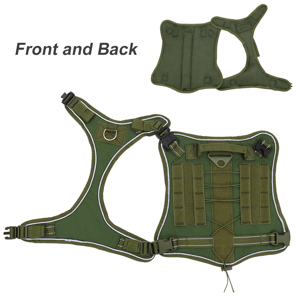 Military Tactical Dog Harness No Pull Working Pet Dog Durable Vest Reflective For Small Medium Large Dogs German Shepherd