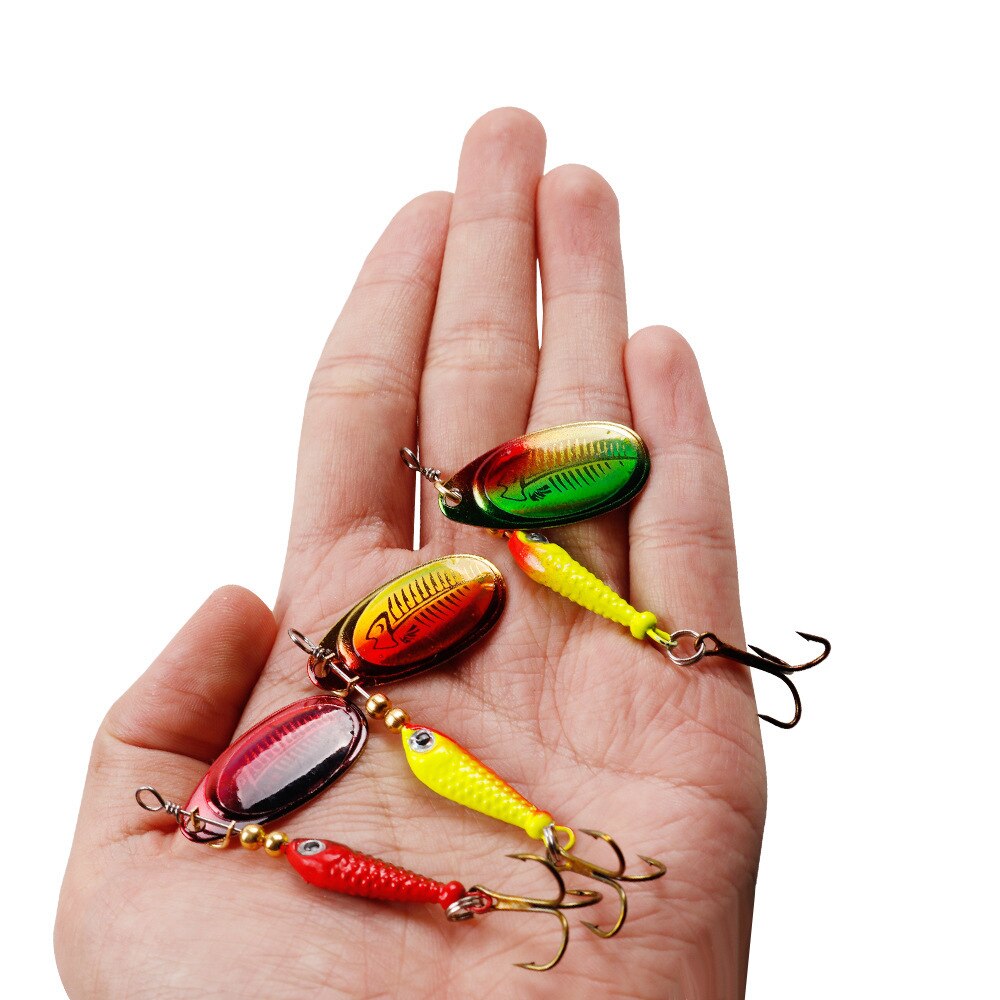 1Pcs 7cm 9g Spinner Spoon Metal Bait Fishing Lure Sequins Crankbait Spoon Baits for Bass Trout Perch Pike Rotating Fishing