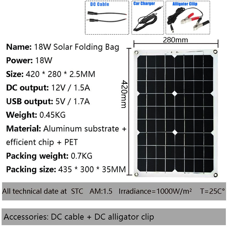 110V/220V Solar Panel System 18V18W Solar Panel+30A Charge Controller+4000W Modified Sine Wave Inverter Kit Power Generation Kit