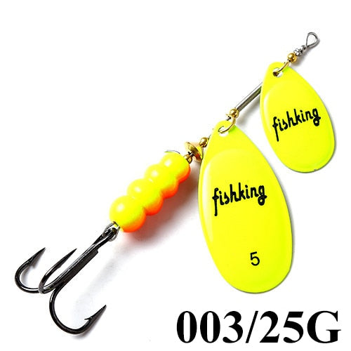 FISHKING 3#+5#metal fishing hook Topwater Long Casting Hard Spoon hook Buzz Bass Pike Fishing hook Jigging Spinner Bait