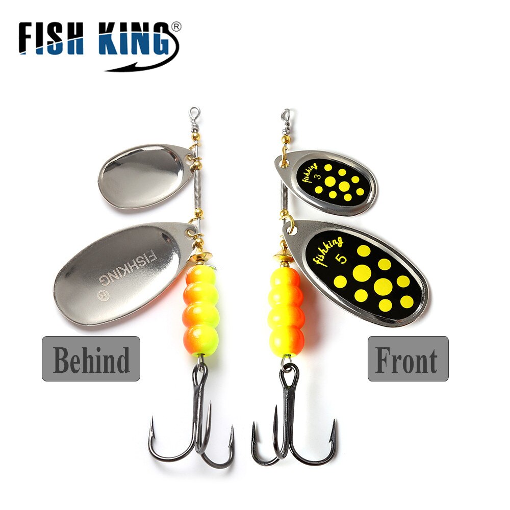 FISHKING 3#+5#metal fishing hook Topwater Long Casting Hard Spoon hook Buzz Bass Pike Fishing hook Jigging Spinner Bait