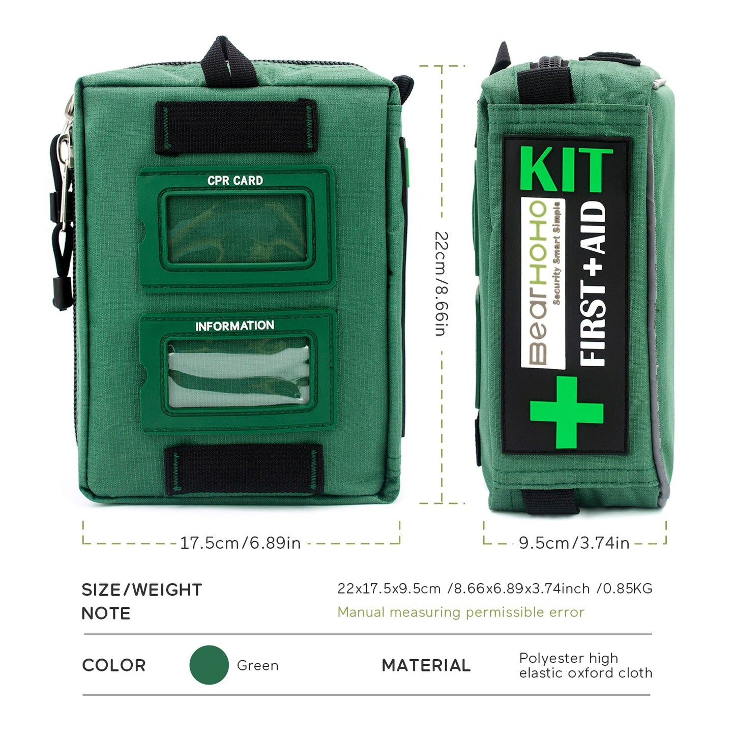 First Aid Kit Bag 3 Section Handy Lightweight Emergency Medical Rescue Outdoors Car Luggage School Hiking Survival Kit