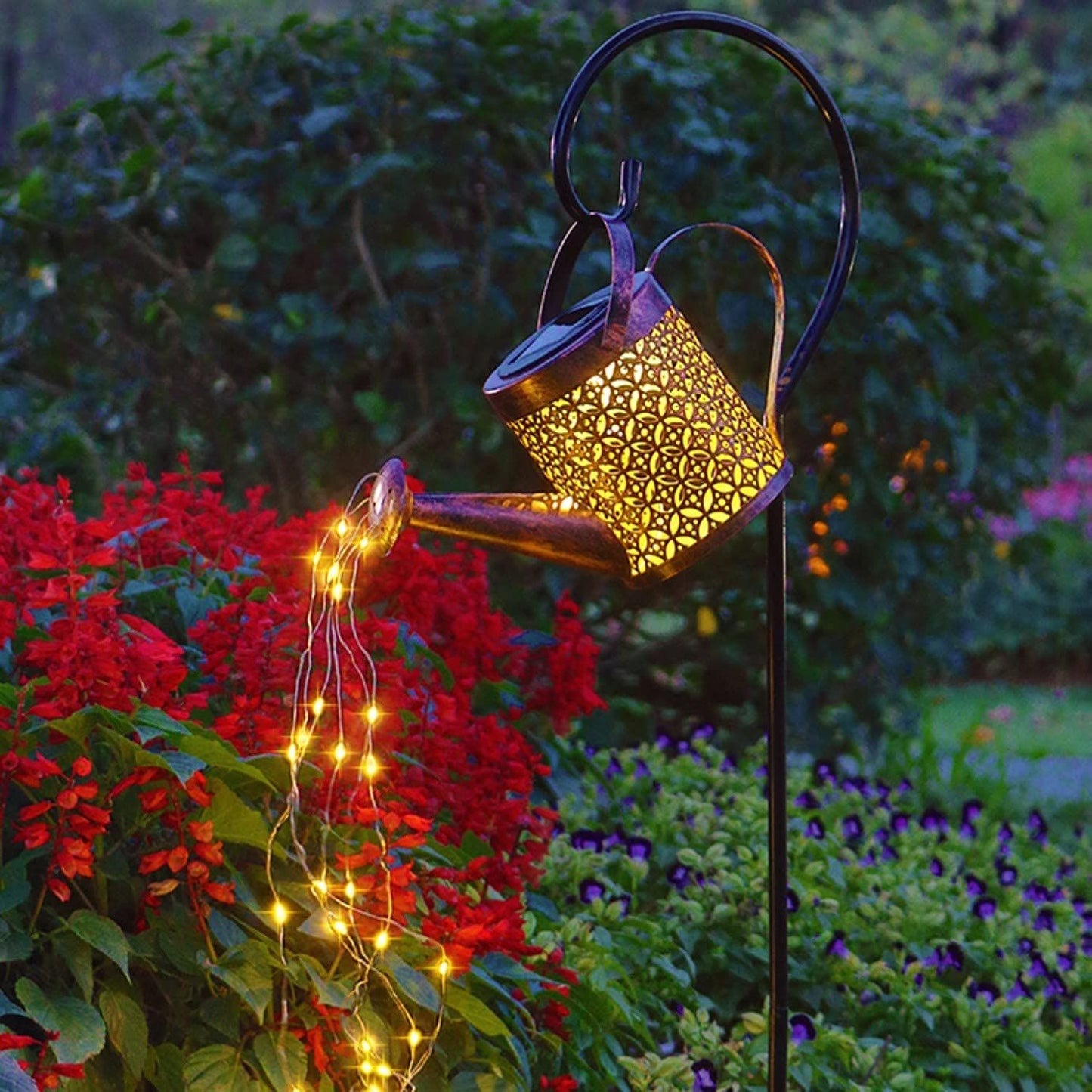 Solar led String Light Enchanted Watering Can Light Waterproof Garden Decor Metal Retro Lamp Outdoor Table Patio Lawn Yard Art