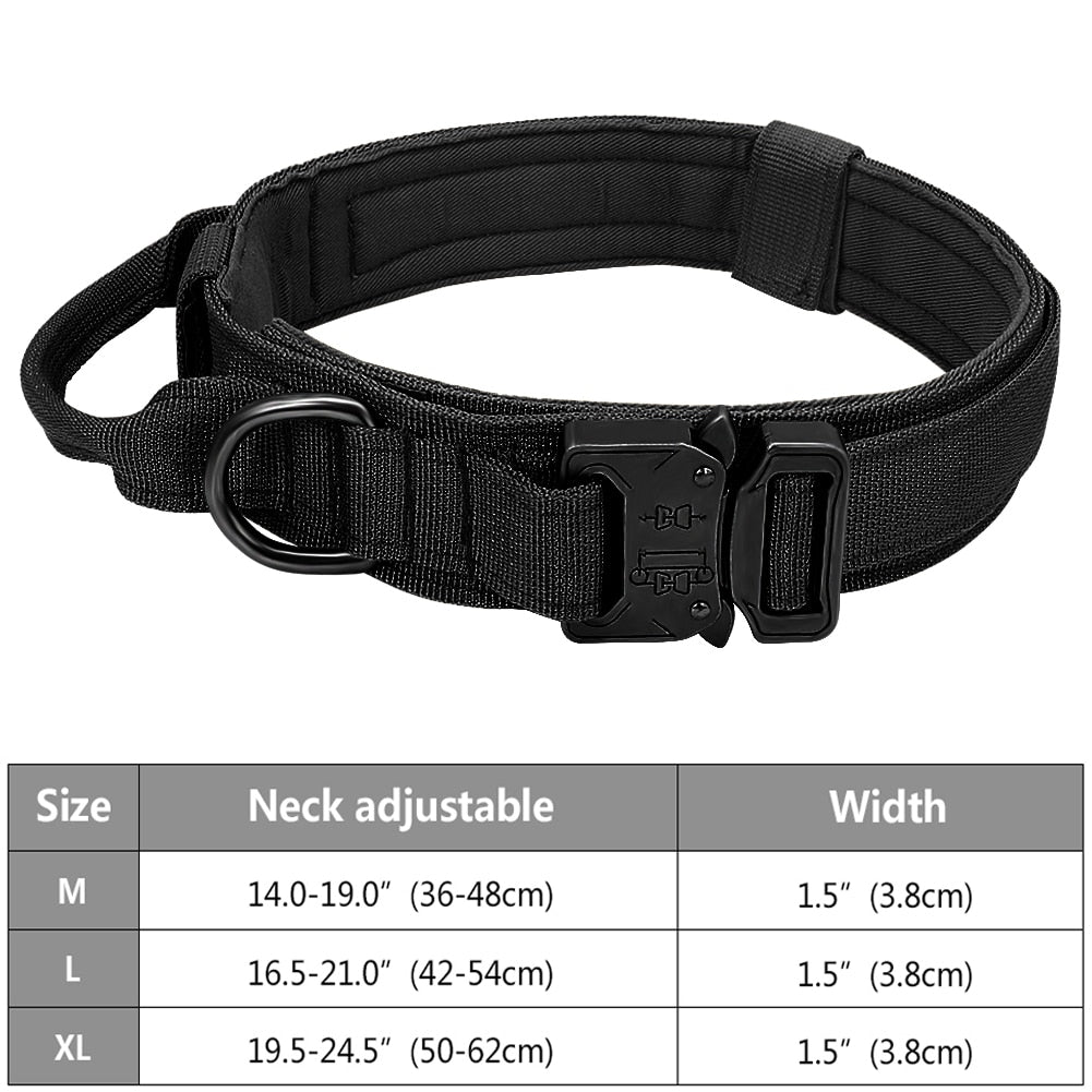 Tactical Dog Collar Military Adjustable Duarable Nylon German Shepard For Medium Large Walking Training Pet Accessories