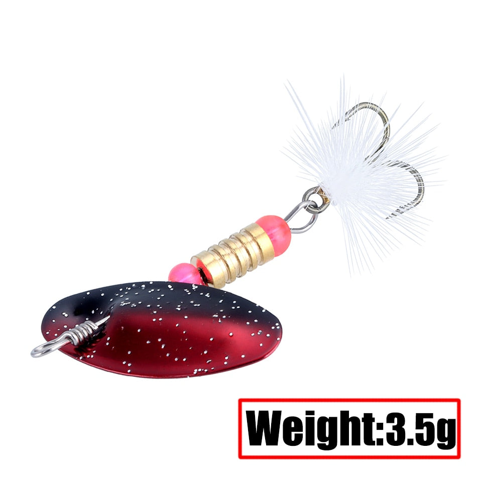1pcs Spinner Bait 3g 3.5g 4g 4.2g 5.2g 6g Spoon Lures pike Metal With Treble Hooks Arttificial Bass Bait Fishing Lure