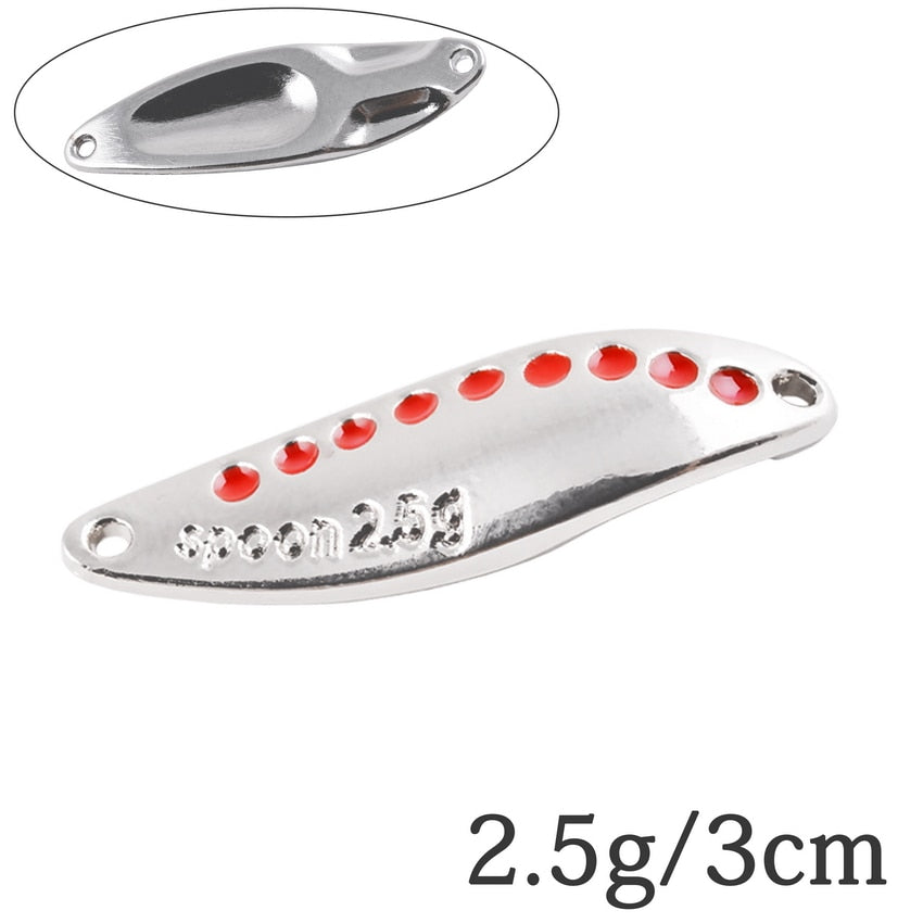 Metal Vib Leech Spinners Spoon Lures 2.5g 3.5g 5g 7.5g 10g 15g 20g 25g Artificial Bait Lure Fishing Tackle for Bass Pike Perch