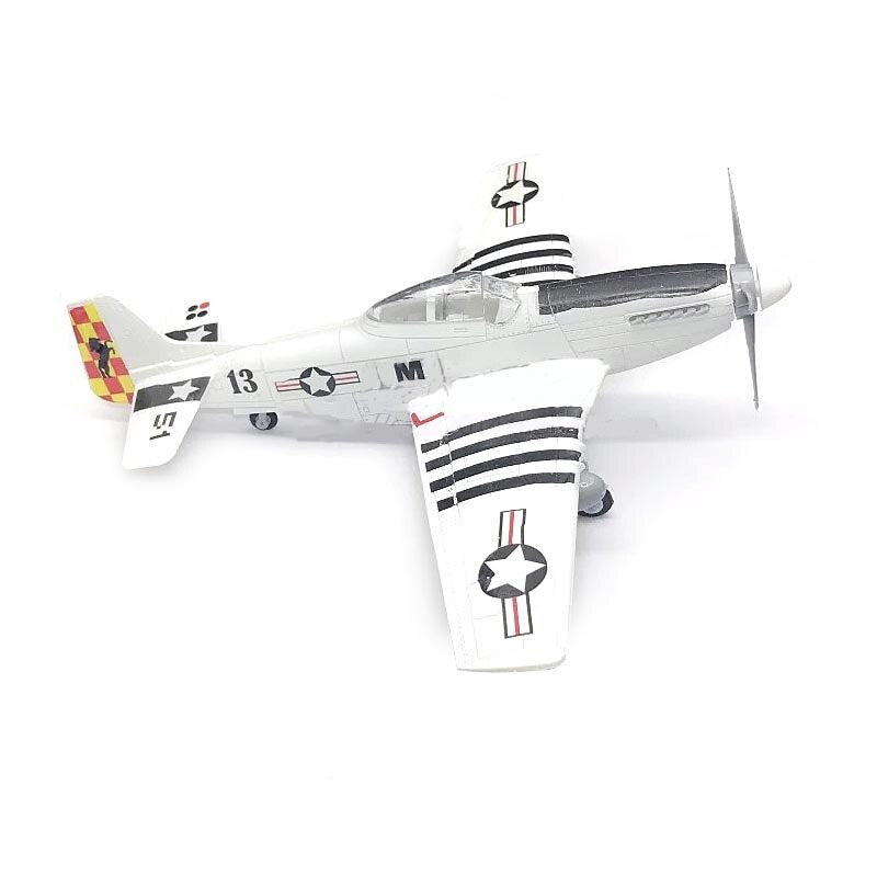 1/48 MUSTANG P-51D Fighter 4D Assemble Model American WWII P51 Airplane Glue-Free 6 Color Separation Quick Imposition Toy