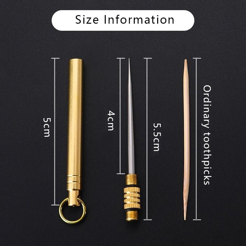 Self Defense Weapon Survival Tool Portable Outdoor Camp Equipment Survival Tool Titanium Toothpick Brass Knuckels Weapon