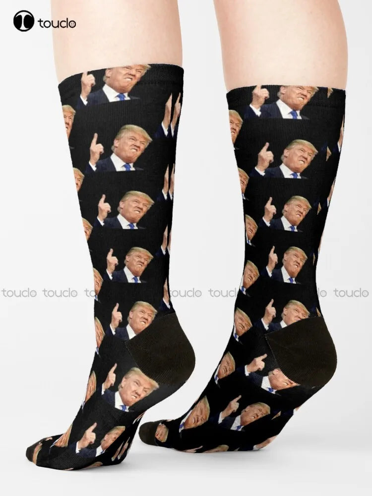 Funny Trump Socks Trump International Hotel Las Vegas Socks Mens Soccer Socks Design Happy Cute Socks  New Popular Funny Gift