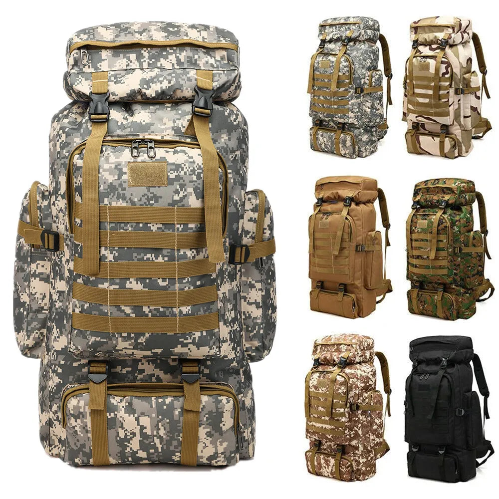 Outdoor Camouflage Men's Backpack, Large Space Waterproof Outdoor Military Backpack, Men's Travel Backpack, Hiking Backpack