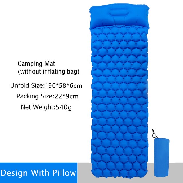 Zomake ultralight sleeping pad fast filling air bag camping sleeping mattress trekking hiking camping mattress inflatable Single