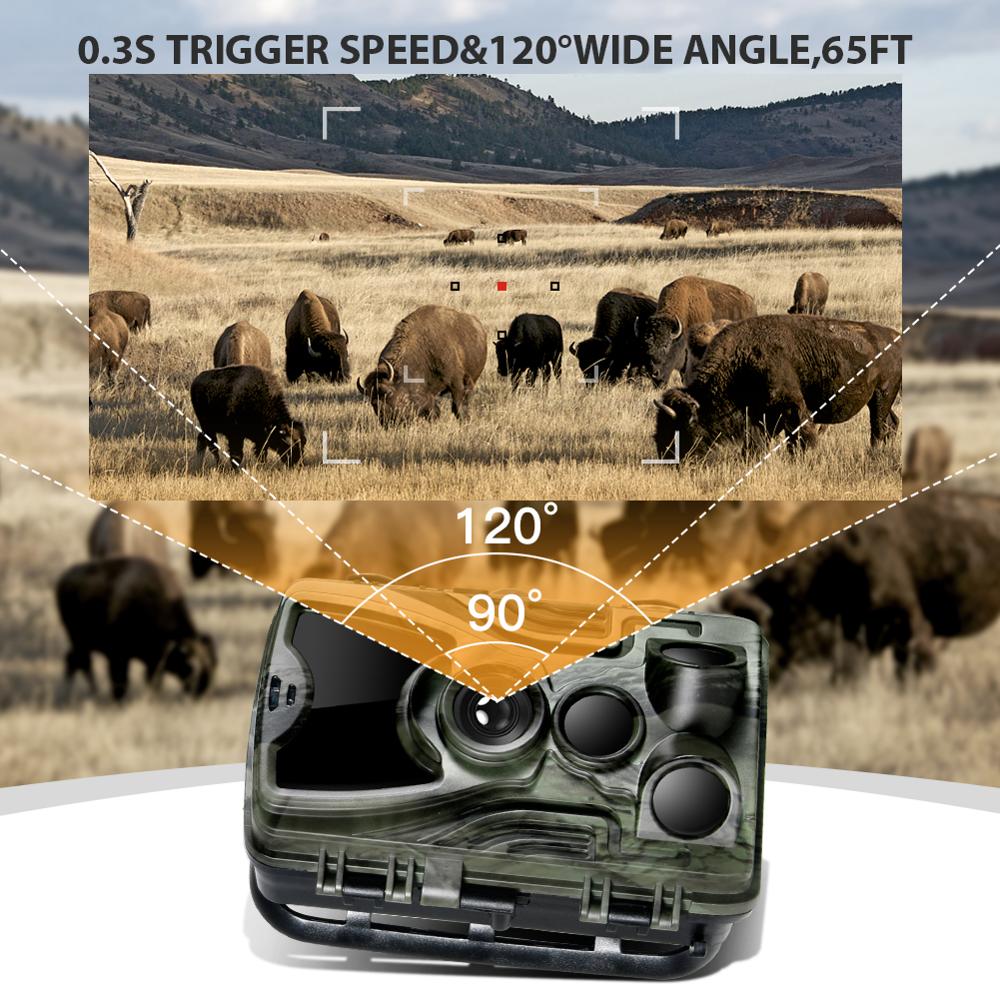 Hunting Camera Trail Cameras 20MP 1080P  Night Vision Photo Trap  HC801A Wireless Wildlife Surveillance Tracking