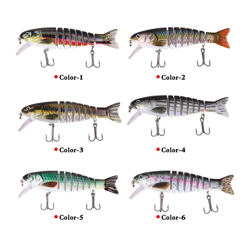 1PCS 110MM 18G Swimbait Wobblers Pike Fishing Lures Artificial Multi Jointed Sections Hard Bait Trolling Crankbait