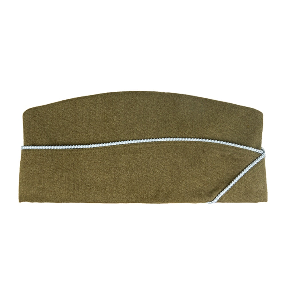 WWII WW2 US AIRBORNE PARATROOPER GREEN WOOL GARRISON CAP HAT AIRBORNE HAT infantry hat-ARMY GREEN US11306