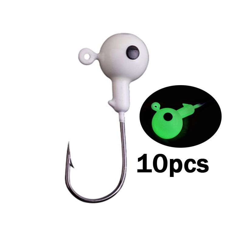 10pcs Jig Head Hook 3.5g 5g 7g 10g 12g 14g 18g Fishing Hook colored Jig Lure Hard Baits Soft Worm Fishing Tackle