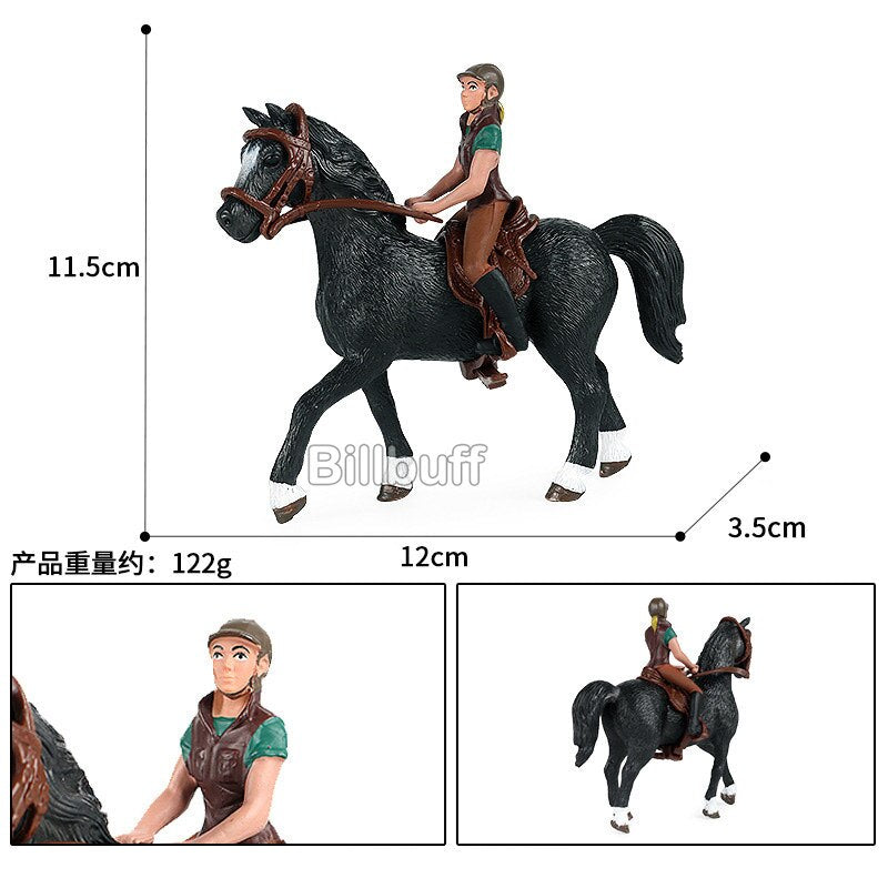Simulation Farm Animals House Car Action Poultry Figures Horseman Horse Model Early educational toys for children Christmas gift