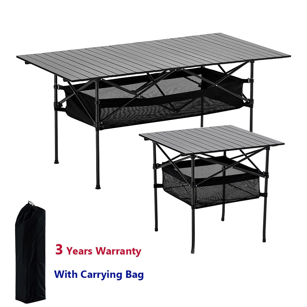 Outdoor Folding Table Chair   Camping Aluminium Alloy Picnic Table Waterproof Durable Folding Table Desk For 140*70*70CM