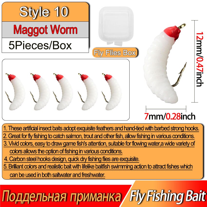 3/6Pcs Fishing Flies Realistic Nymph Scud Fly for Trout Fly Fishing Streamer Tying Artificial Lure Baits