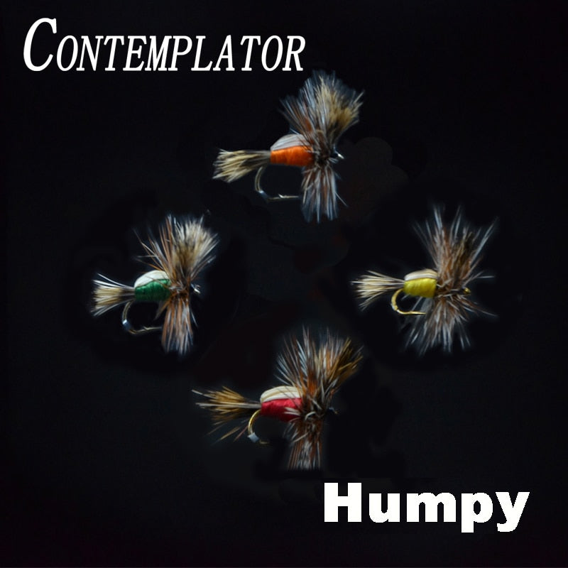 CONTEMPLATOR 14#-16# 4optional styles HUMPY floating trout fly 5pcs fast water attractor good visibility dry fly big body Humpy