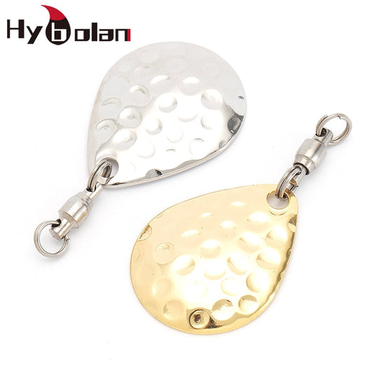 HYBOLAN 6pcs Fishing Lure spoon DIY Connector Spinners Sequins Brass Drop type Accessories Metal Vib Hard bait Assist Composite