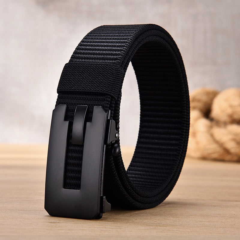 Men&#39;s Military Genuine Tactical Belt Automatic Buckle High Quality Nylon Army Canvas Male Belts Outdoor Sports Accessories