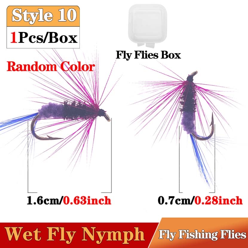 12 Styles Fishing Flies Realistic Nymph Scud Fly for Trout Fly Fishing Streamer Tying Artificial Lure