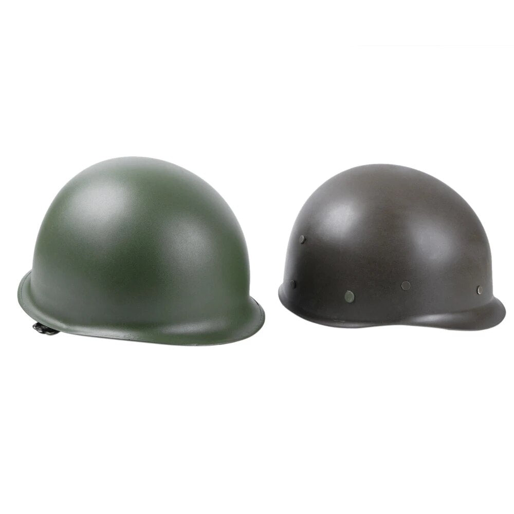 WWII WW2 US Army M1 Helmet Green Seam America Military Metal Helmet Outdoor