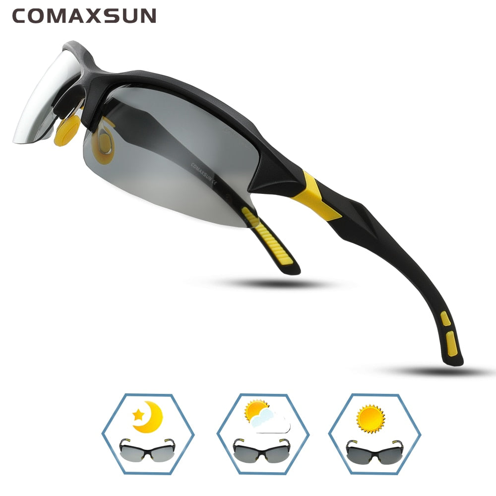 COMAXSUN Professional Polarized Cycling Glasses Bike Bicycle Goggles Driving Fishing Outdoor Sports Sunglasses UV 400 Tr90