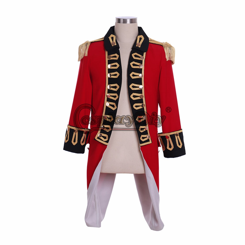 Turn The Culper Ring John Andre Cosplay Costume Top Jacket American Revolutionary War Military Officer Jacket Coat L321 WWII