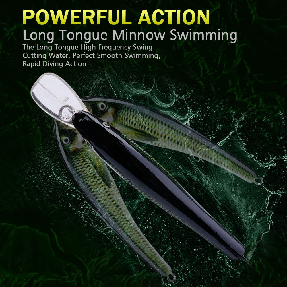 GOBASS Crankbait Fishing Wobblers For Pike Trolling Lure Jerkbait Minnow Rattling Artificial Baits For Fishing Tackle 90mm 70mm