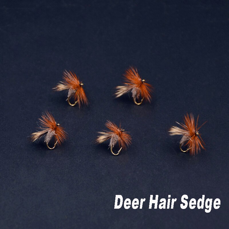 14# Special Dear Hair Sedge Dry Flies For Trout Fishing 5pcs/box Fly Flies Large Sedge Pattern