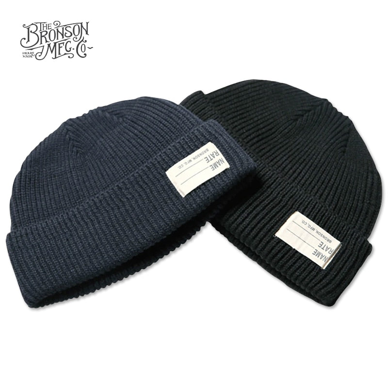 Bronson USN Watch Cap WW2 Cold Caps 80% Wool Winter Warm Thick Knitted Hat Military Outdoor Vintage Fashion Hats