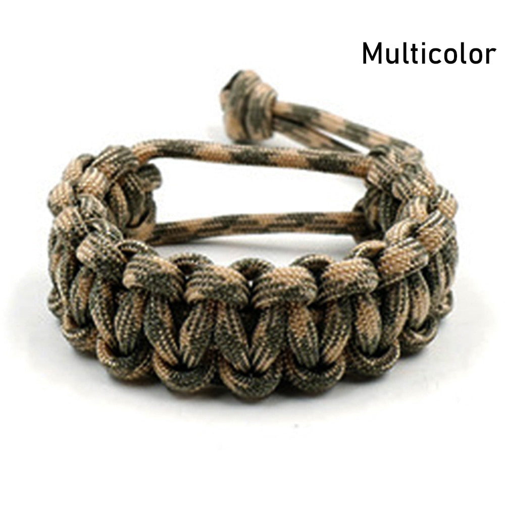 7 Colors Adjustable Survival Emergency Bracelet 550 Paracord Cord Bracelet Weaving Cord For Camping Hiking Outdoor Accessories