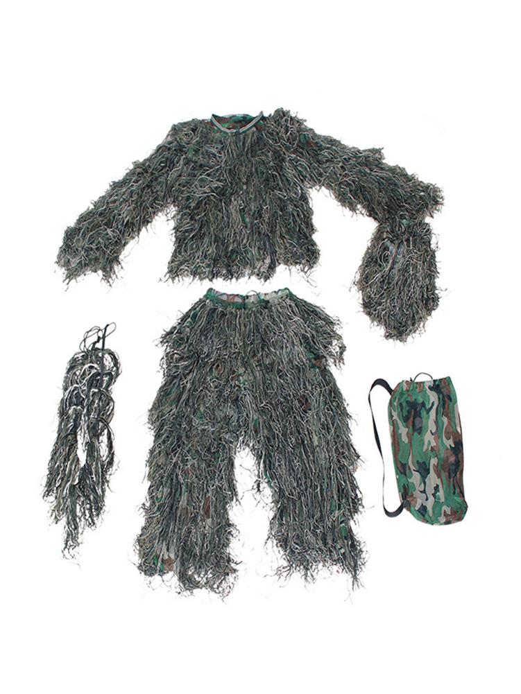 CS Camouflage Suit Outdoor Ghillie Suit Camouflage Clothes Jungle Suit Camouflage Clothing Polyester Full Cover Hunting Suits