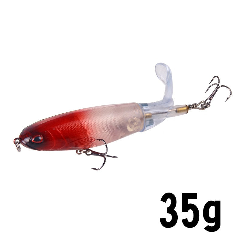 1 Pcs Fishing Lure Whopper Popper Sea Fishing Jigs 10cm/14cm Artificial Bait Fishing Accessories Soft Rotating Tail Fishing Tack