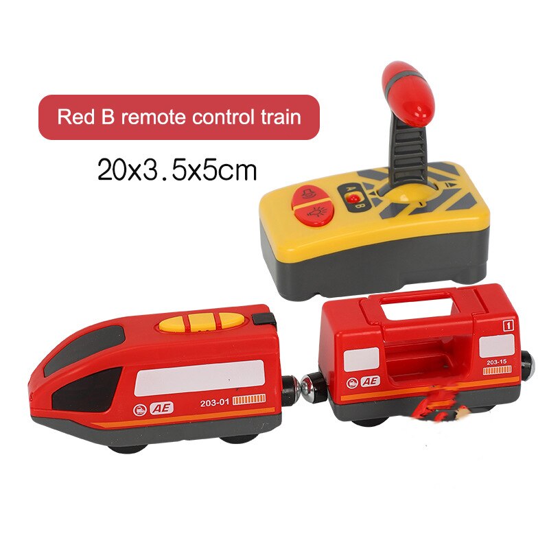 Kids Mini RC Car Remote Control Electric Small Train Toys Set Small trains toy Connected with Wooden Railway Track Interesting G