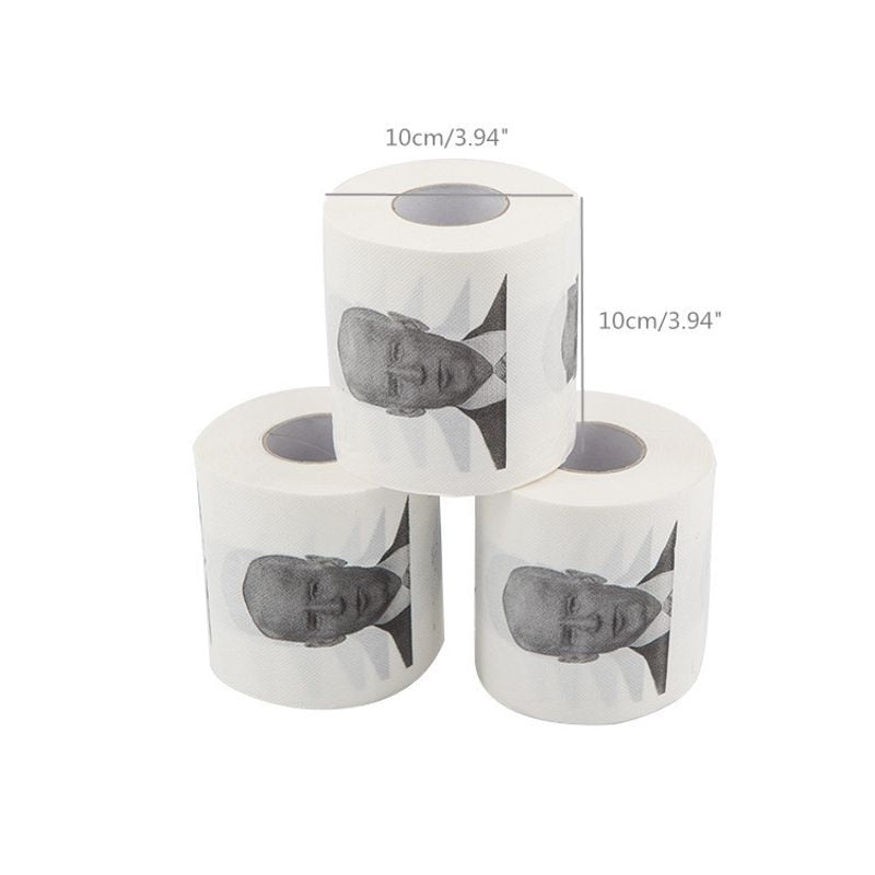 Joe Biden Pattern Printed Toilet Paper Roll Novelty Gift Bathroom Paper 3 layer