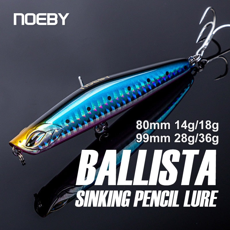 Noeby 14g 18g 28g 36g Sinking Pencil Fishing Lures Long Casting Wobbler Artificial Hard Baits Saltwater Winter Sea Fishing Lure