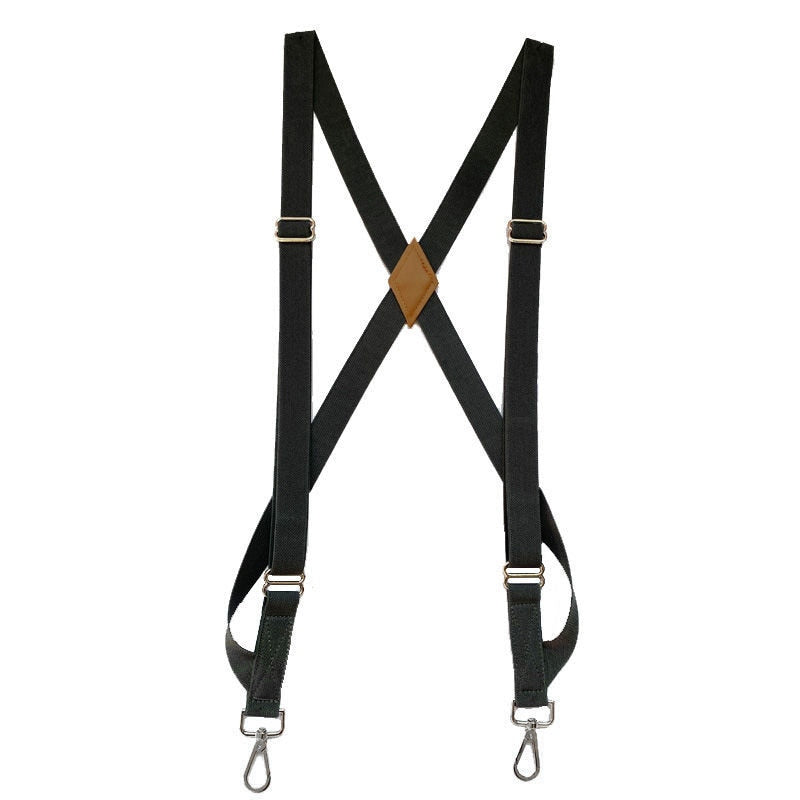 Men&#39;s Suspenders Braces Hunting Hook Suspenders Adult Suspensorio Tirantes Hombre Bretelles Motorcycle Suspenders Hook Strap