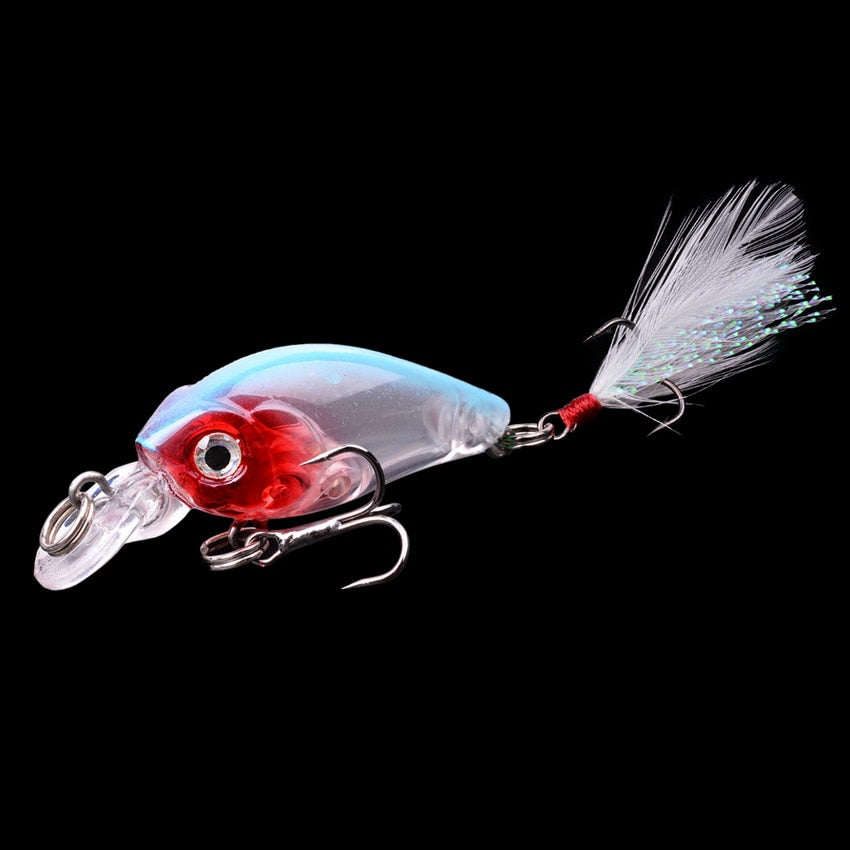 1 PCS Minnow Fishing Lure 45mm 3.8g Crankbait Hard Bait Topwater Artificial Wobbler Bass Japan Fly Fishing Accessories