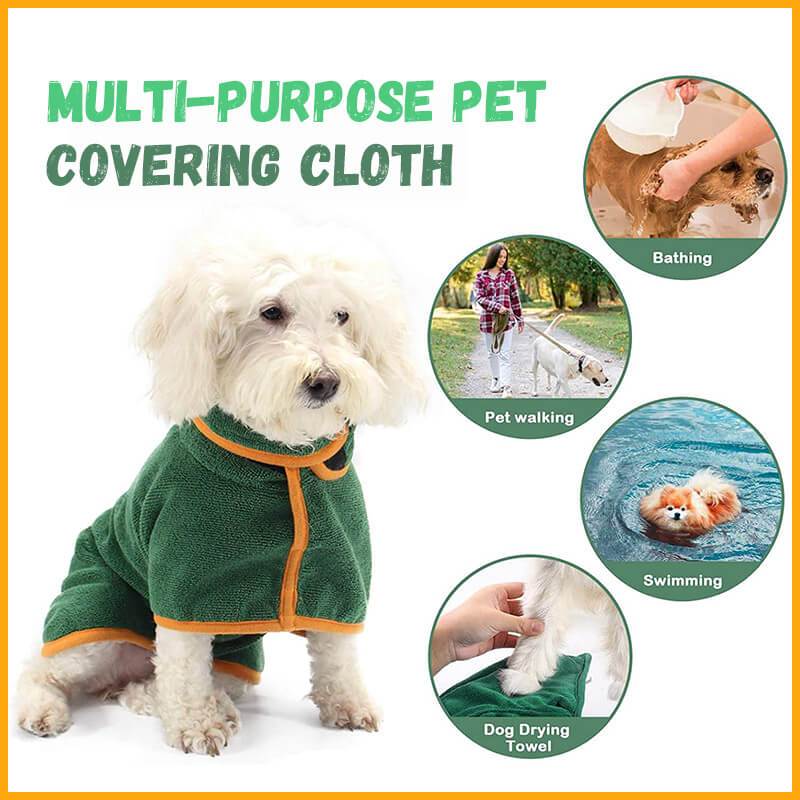 Dog Bathrobe Towel Bath Robe Pet Bathrobe Drying Coat Absorbent Towel For Large Medium Small Dog Super Fast Dry Soft Adjustable