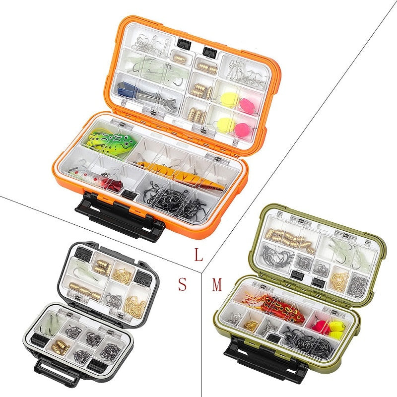 2022 Fishing Waterproof Fishing Tackle Box Double-Sided Opening and Closing Bait Box Multifunctional Hook and Bait Accessory Box